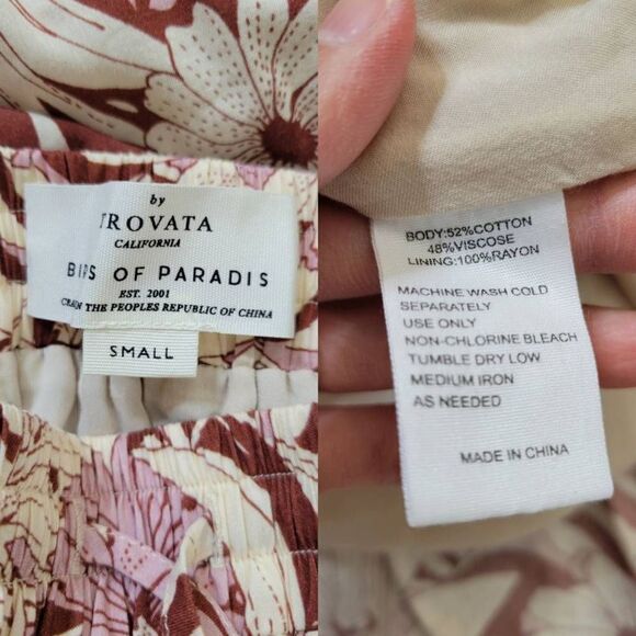 TROVATA Bird of Paradise Makena Skirt, Canela Palm S $278 NWOT - Picture 10 of 10